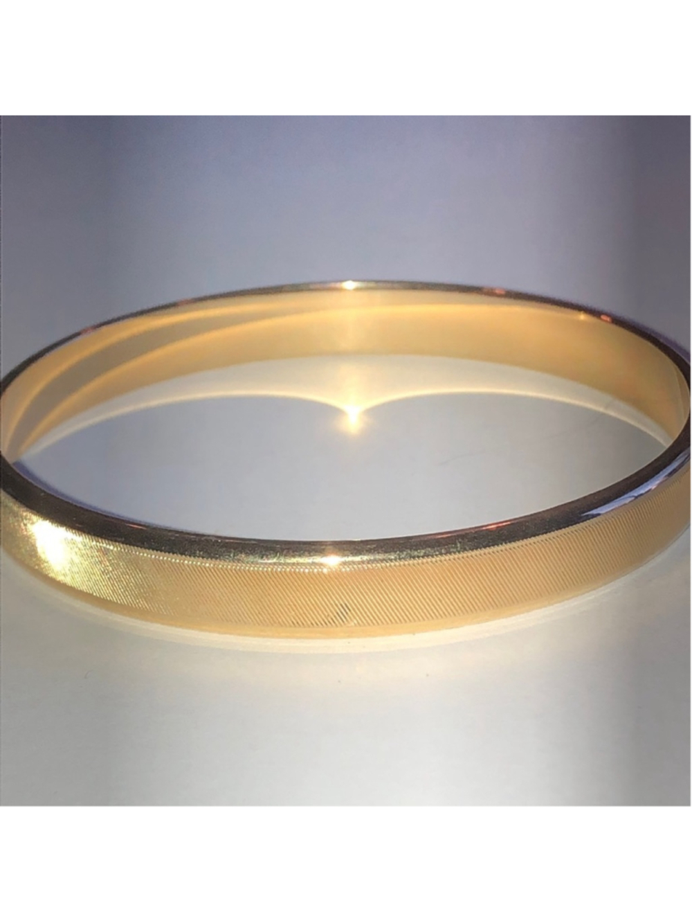 Monet Vintage Gold Tone Textured Retro Classic Boho Bangle Bracelet